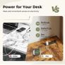 Small L Shaped Desk with Power Outlets,100 cm L Computer Corner Desk Image 4