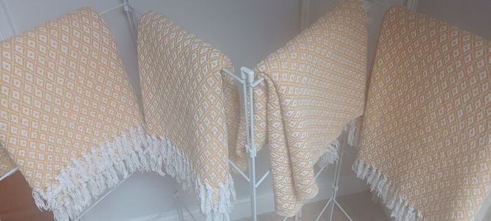 Throws mustard patterned price for all 4
