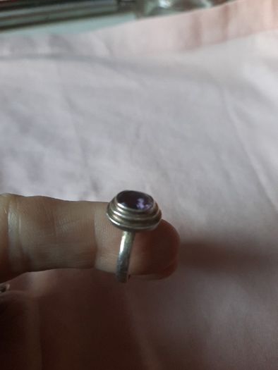 vintage sterling silver and ametyhst ring