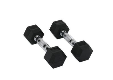 9 kg Hex Rubber Dumbells Pair