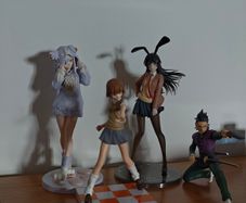 Anime Figures (Misaka, Genya, Emilia, Mai)
