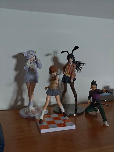 Anime Figures (Misaka, Genya, Emilia, Mai)
