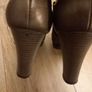 Women's Brown Leather Heeled Ankle Boots Image 3