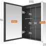 55 x 70 cm Left Hinge Aluminum LED Bathroom Medicine Cabinet with Mirror | Light Adjustment, Anti-Fog, High Capacity, Easy to Install Image 2