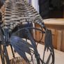 SELL OR SWAP vintage wicker/metal wine rack Image 5