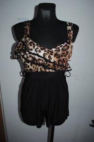 Head Girl leopard print playsuit size S/M UK8/10 EU36/38 Postage included