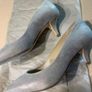Hobbs Silver metallic suede shoes and matching bag Image 5