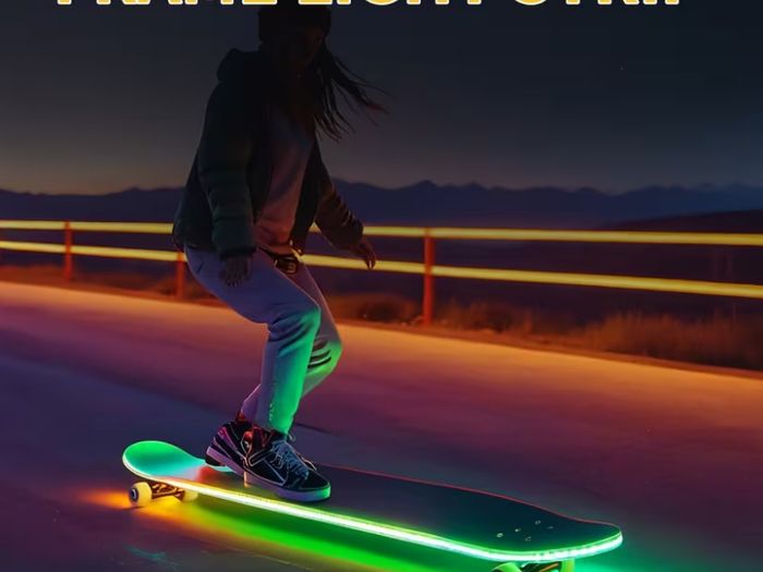 RGBIC LED Bike Scooter Light Strip, Cool Colorful Night Riding