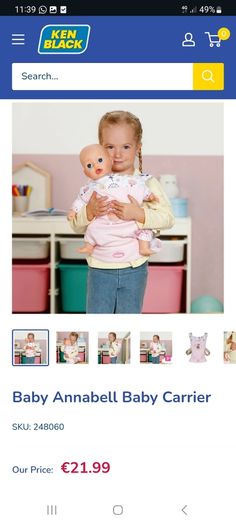 Baby Annabell doll carrier