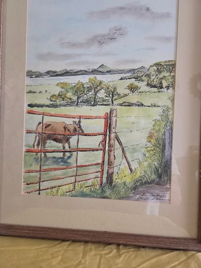 "Dublin Bay from Howth" Watercolour by Michael Walsh - Signed and dated