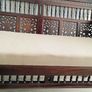 Stunning 2 Seater Wooden Sofa (Walnut Finish) Image 2