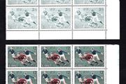 1974 Ireland Centenary of Irish Rugby Football Union Commemorative Stamps Marginal Block of 9 Mint Never Hinged (MNH)