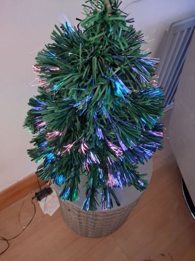 Small fibre optic Christmas tree
