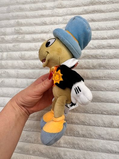 Jiminy Cricket Plush Soft Pinocchio Disney Store approx. 20 cm. Dirty Used Please see photos