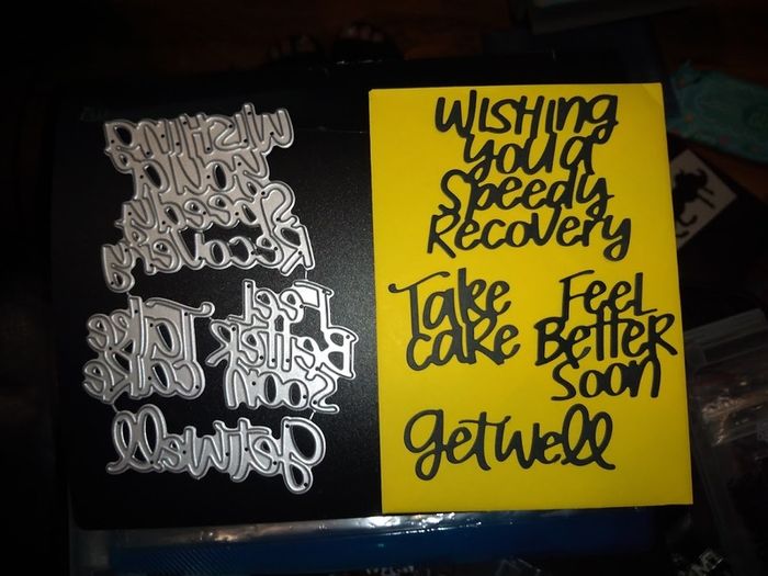 Die cutting words:- Get Well Bundle