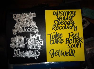 Die cutting words:- Get Well Bundle