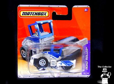 MATCHBOX 2011 Road Roller, Blue and White Body Hot Wheels 43/75 Mattel Diecast Brand New Factory Sealed