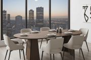 Extendable Round Dining Table 100 to 140cm