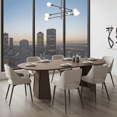 Extendable Round Dining Table 100 to 140cm