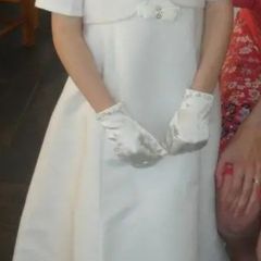 Communion/flowergirl dress -ivory