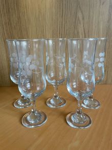 Vintage Duiske Glass Company Wine Glasses