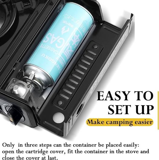 NEW Camping Stove Portable Gas Cookers Outdoor Butane Burner Mobile Kitchen Gas Stove Small Camp Cooker Windproof BBQ Gas Burner Cooking Set (FREE SHIPPING)