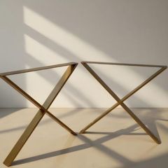 Gold metal table legs X 2PC
