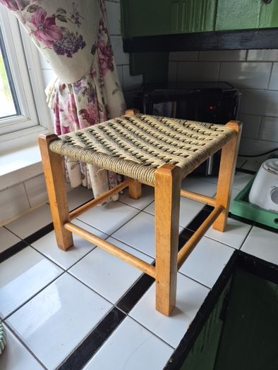 Vintage weave stool