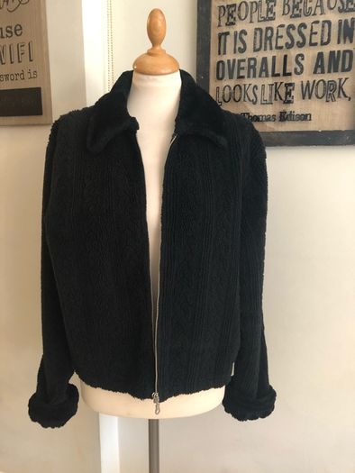 Jacket, Black, cuddly and warm