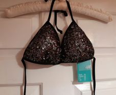 H&M sequined bikini bra