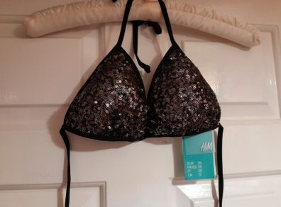 H&M sequined bikini bra