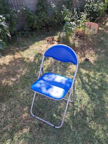 Fold Up Chair-Blue Seat