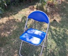 Fold Up Chair-Blue Seat