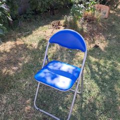 Fold Up Chair-Blue Seat