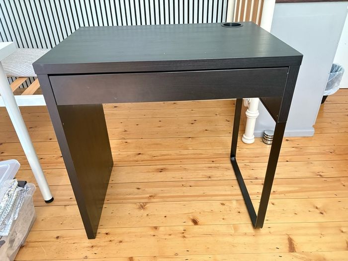 black study desk