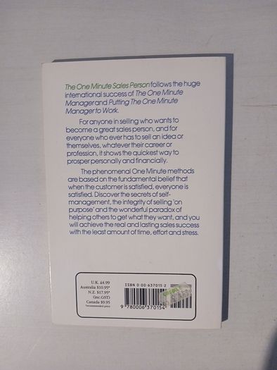 The One Minute Sales Person by Spencer Johnson & Larry Wilson