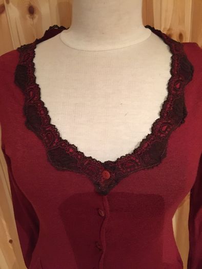 Designer Cardigan with Lace detail