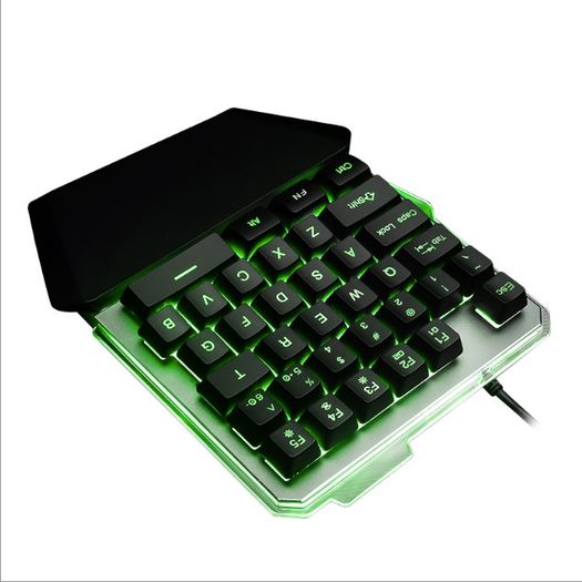 Gaming Keyboard RGB Backlit, 7KEYS 35 Keys Ergonomic Mini Keyboard with Wrist Rest, Half Keyboard for PC Gaming (Keypad)