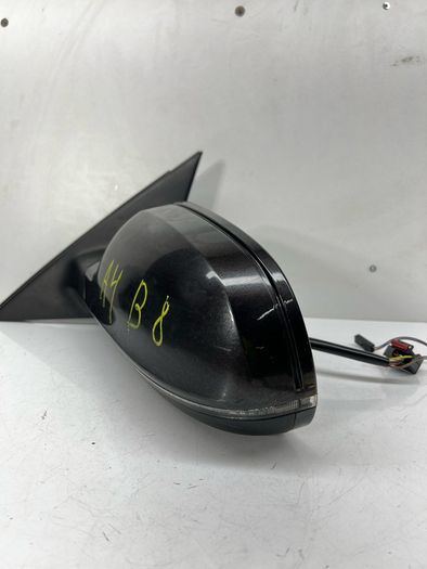 Audi A4 B8 8K Left front door electric wing mirror Black 6+2 WIRES RHD A2l6b5s