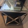 2 x Stunning Mirrored Bedside Lockers with chrome frame Image 4