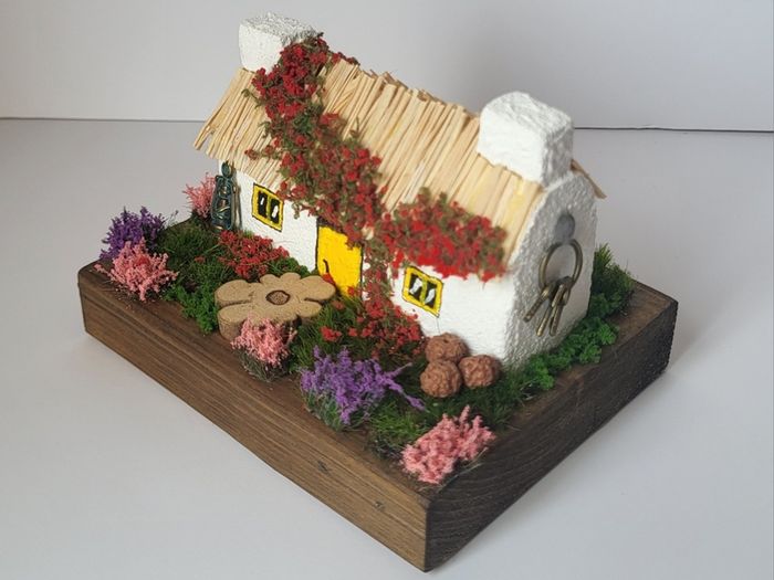 Handcrafted tiny wooden cottage
