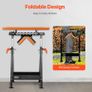 4-in-1 Roller Stand, 200 kg(440 lb) Load Capacity, 84-127 cm(33-50 in) Adjustable Height, Folding Heavy Duty with Rack & Polished Multi-directional Roller Head, for Table Saw Outfeed Woodworking Extension Support Image 5