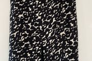 Max Mara Puro Lino Black White Linen Blend Skirt