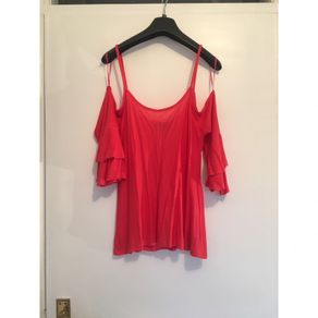 Pink off the Shoulder T-Shirt Top
