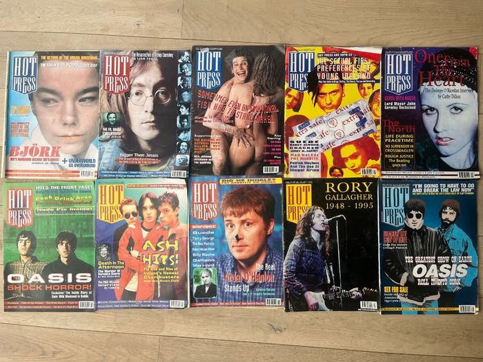 HUGE collection of Hot Press '90s magazines - collectors items, perfect condition!