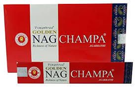 Box of 12 x 15 gram packets of Nag Champa incense