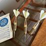 Rare Vintage Dorwin Heavy True Balance Brass Darts in Original Box with Instructions Image 5