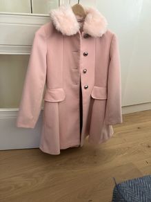 Monsoon girls pink coat aged 11-12