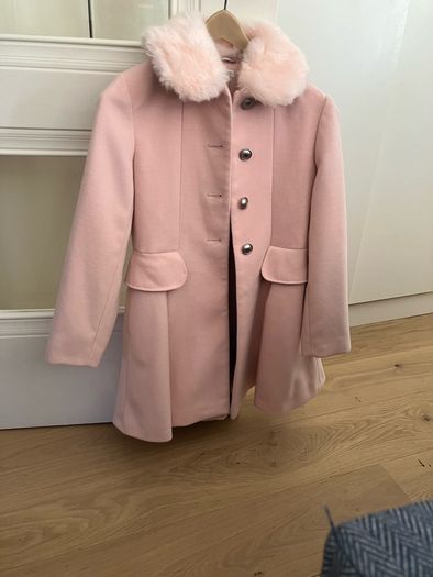 Monsoon girls pink coat aged 11-12