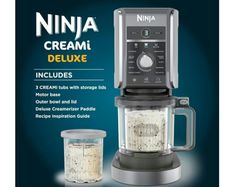 Ninja CREAMi Deluxe 10 in 1 Ice Cream and Frozen Drink Maker NC501UK  Black Silver